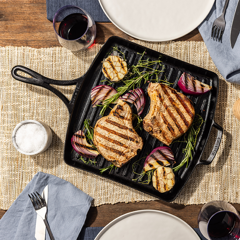 Blacklock 12 Inch Lightweight Cast Iron Grill Pan - Image 3