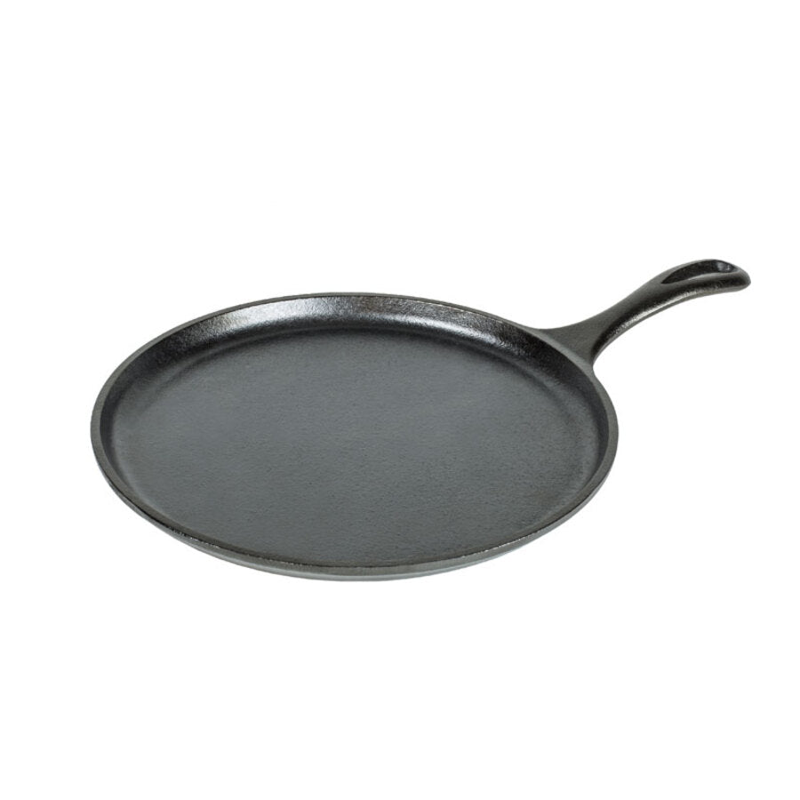 10.5 Inch Seasoned Cast Iron Xolo Sugar Skull Griddle with Deluxe Handle Holder - Image 3